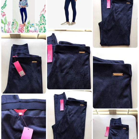 Lilly Pulitzer NWT 29" Anika Ultra Suede Leggings True Navy Size 0,14 - Picture 6 of 7